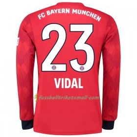 Günstige Fußballtrikots FC Bayern München Vidal 23 2018-2019 Langarm Heimtrikot kaufen